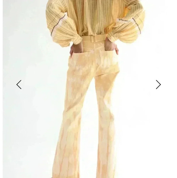 Ulla Johnson wheat day tye jeans excellent condition size 8 - Picture 2 of 2